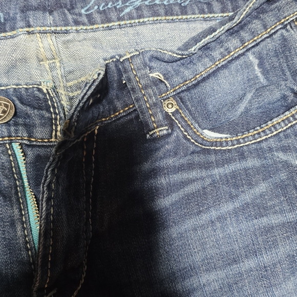 Ariat Women's Boot Cut Jeans in Blue - Picture 3 of 6